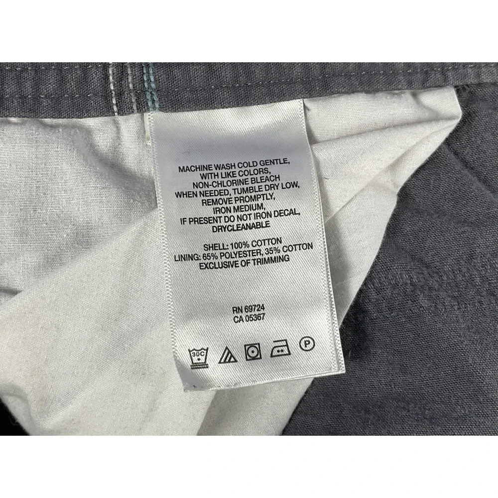 Columbia Omni Shade Mens Size 38 Cargo Hiking Shorts Multicolor Plaid Gray Blue